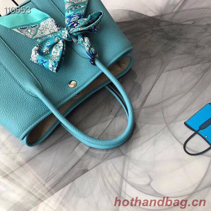 Hermes Garden Party 36cm 30cm Tote Bag Original Leather Light Blue Hermes Garden Party 36cm 30cm Tote Bag Original Leather Light Blue