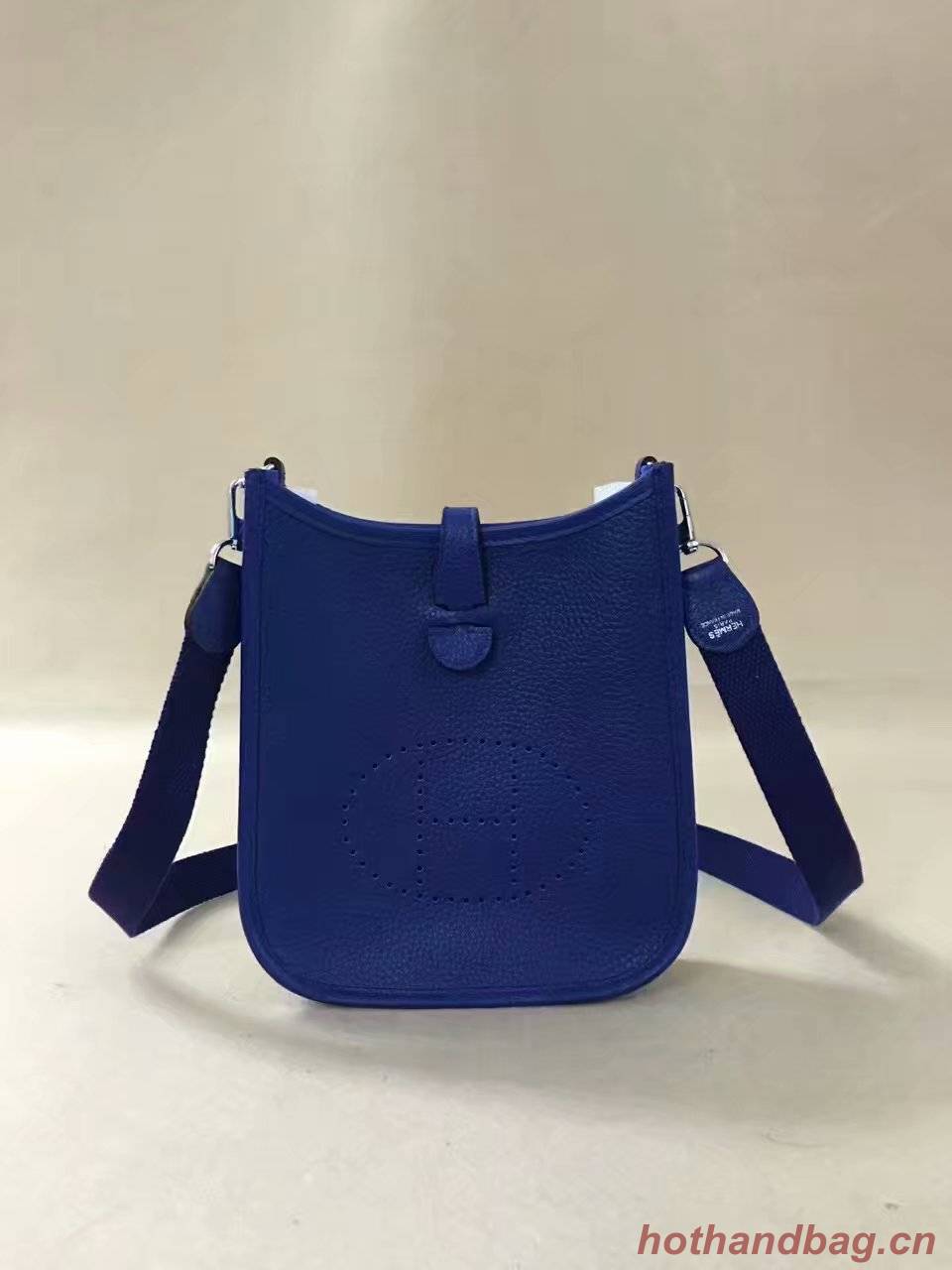 Hermes Evelyne original togo leather mini Shoulder Bag H15698 optic blue