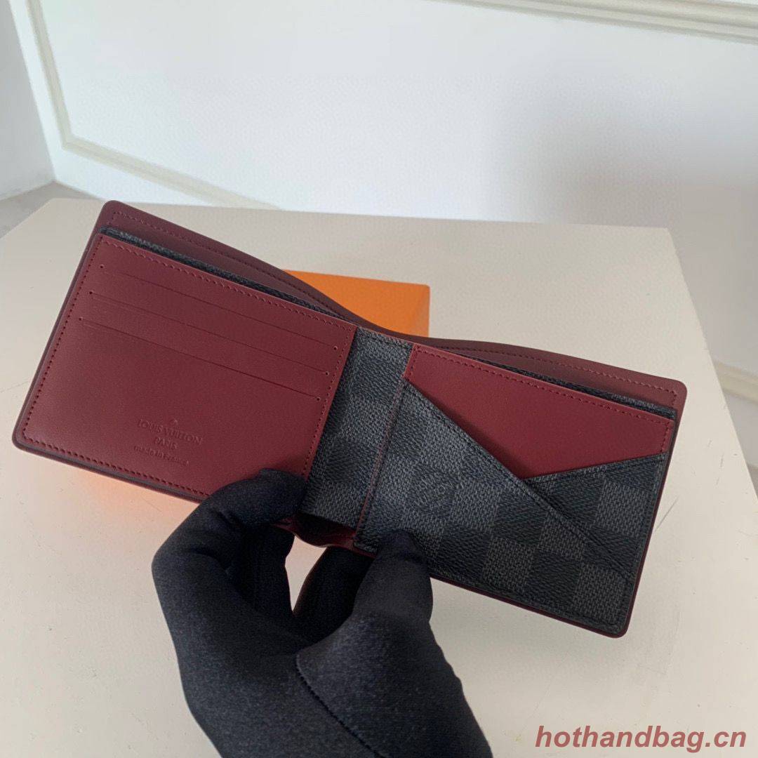 Louis vuitton Multiple Wallet N63260 Black&Red Louis vuitton Multiple Wallet N63260 Black&Red