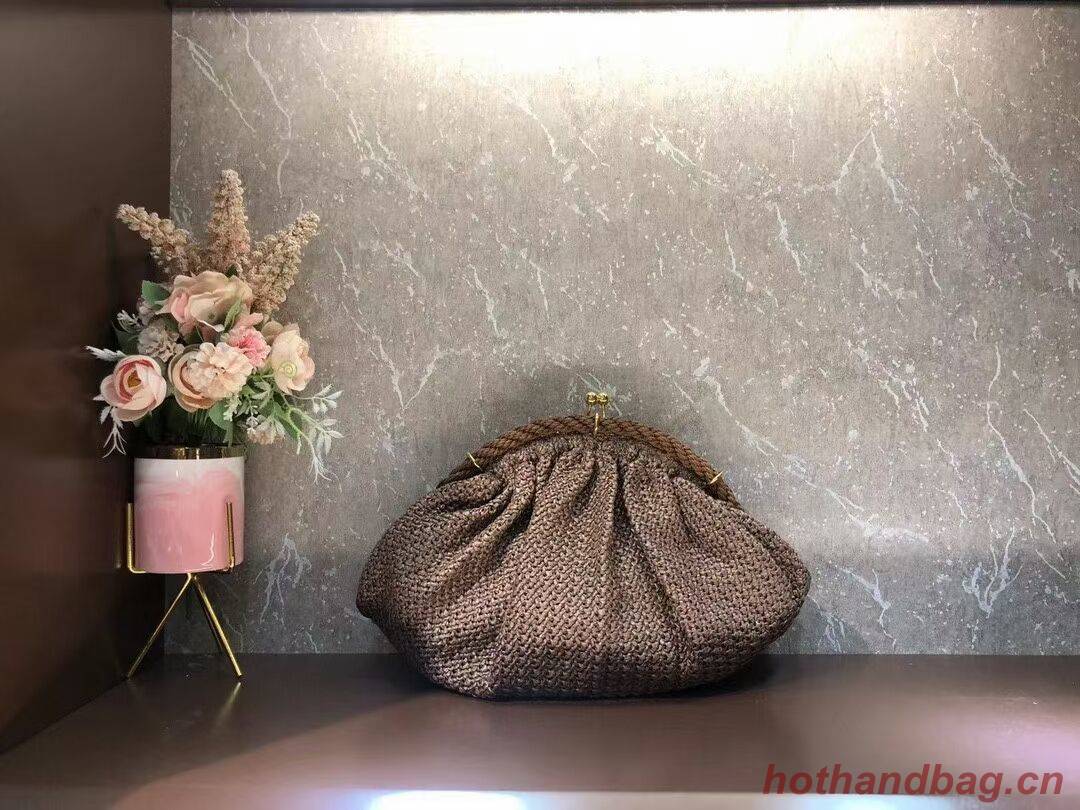 FENDI raffia bag F7641 light brown