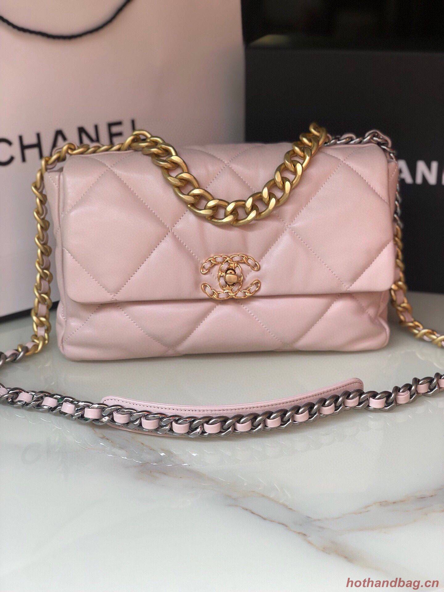 CHANEL Original Lambskin 19 Flap Bag AS1160 AS1161 light Pink CHANEL Original Lambskin 19 Flap Bag AS1160 AS1161 light Pink
