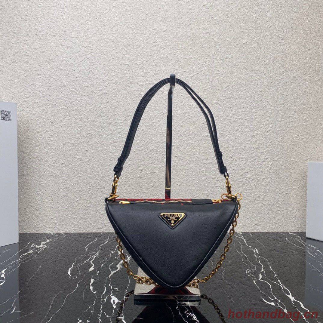 Prada Symbole leather and fabric mini bag 1BC176 Red Prada Symbole leather and fabric mini bag 1BC176 Red