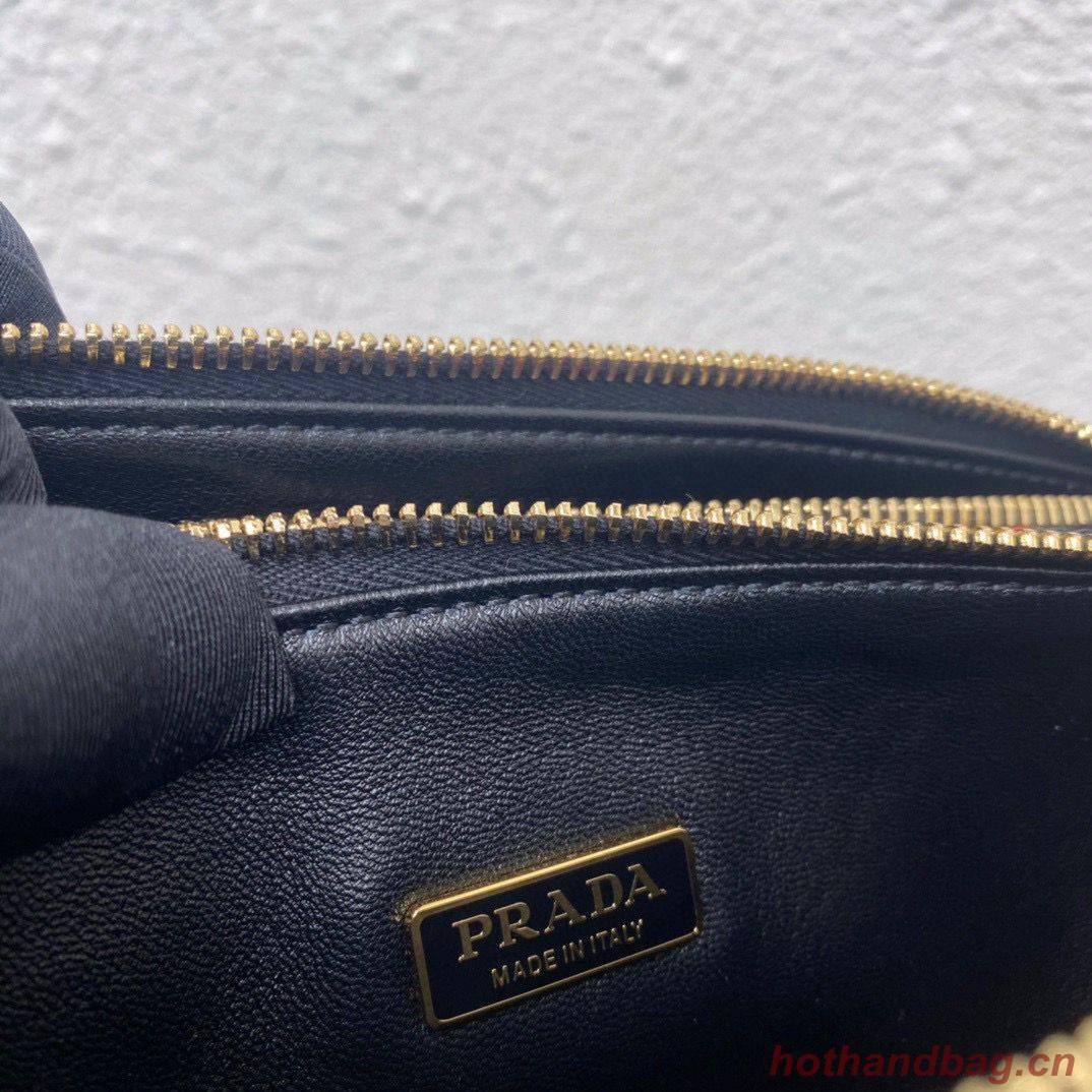 Prada Symbole leather and fabric mini bag 1BC176 Red Prada Symbole leather and fabric mini bag 1BC176 Red