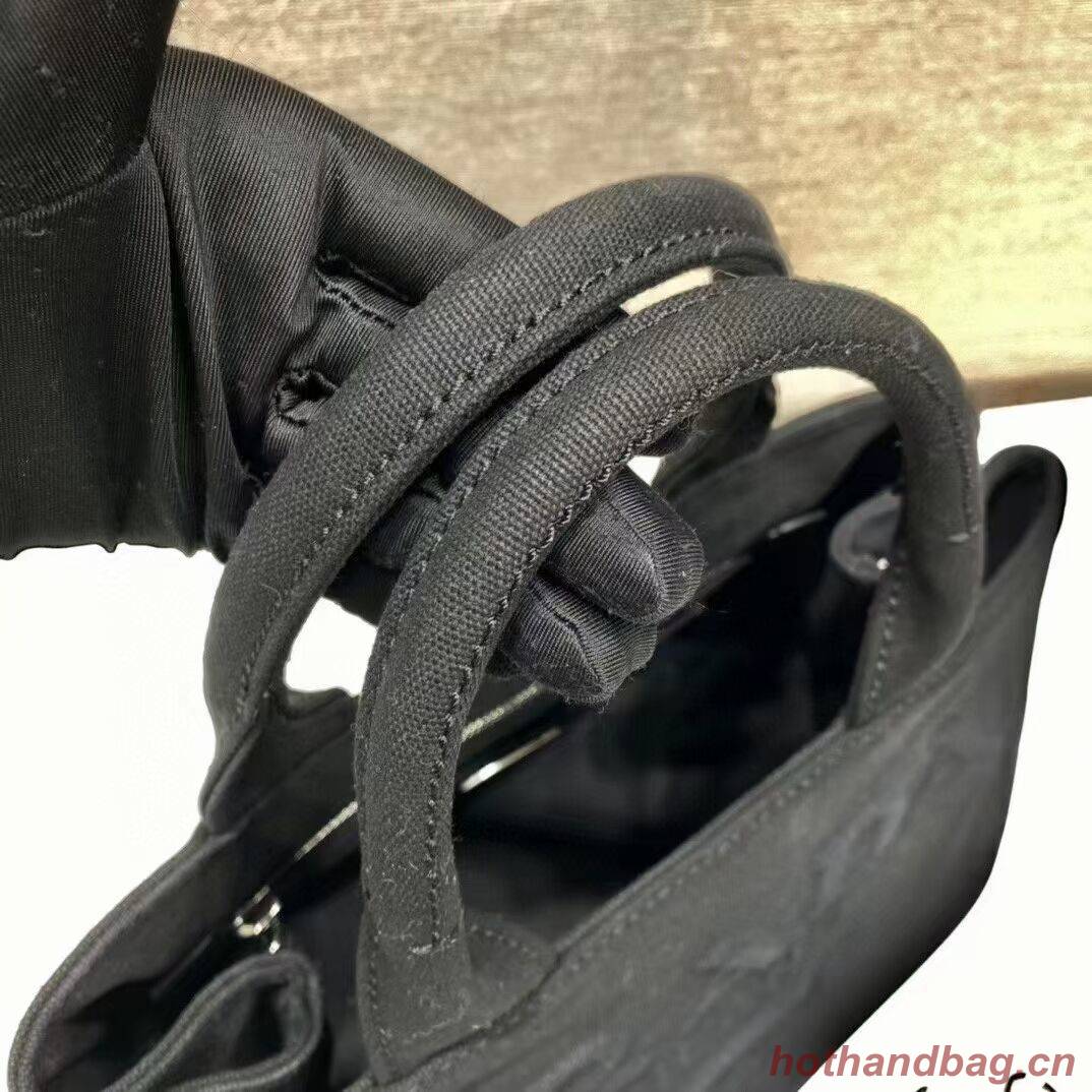 Prada cloth tote bag 1BA499 black Prada cloth tote bag 1BA499 black