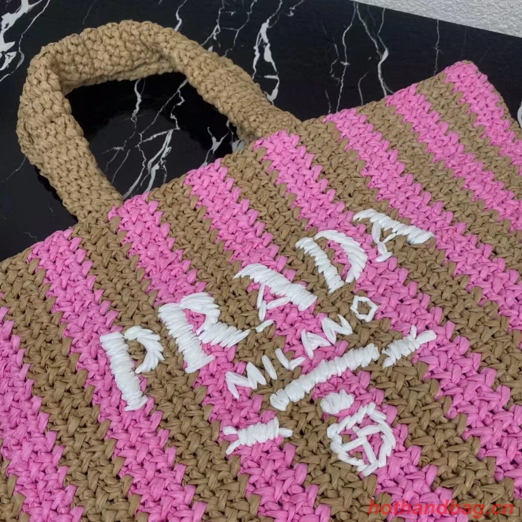 Prada Raffia tote bag 1NE229 pink Prada Raffia tote bag 1NE229 pink