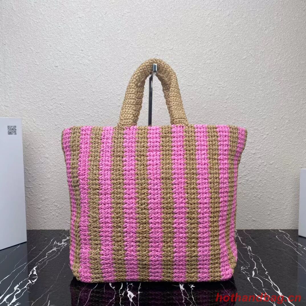Prada Raffia tote bag 1NE229 pink Prada Raffia tote bag 1NE229 pink