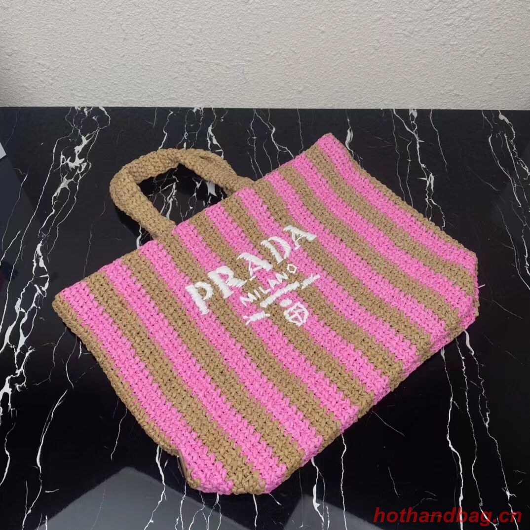 Prada Raffia tote bag 1NE229 pink Prada Raffia tote bag 1NE229 pink