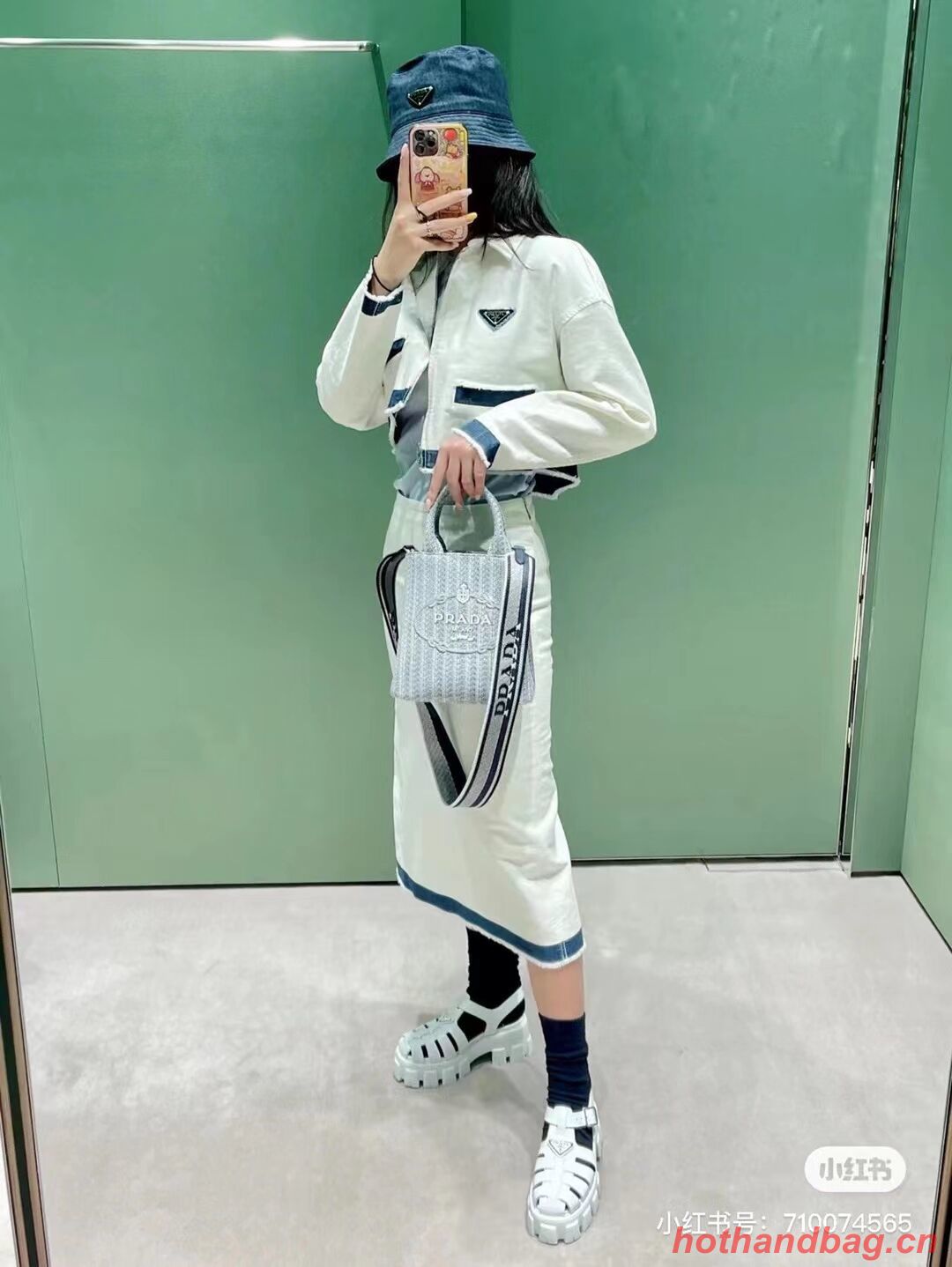 Prada SMALL SHOPPING BAG 1AV333 Blue Prada SMALL SHOPPING BAG 1AV333 Blue