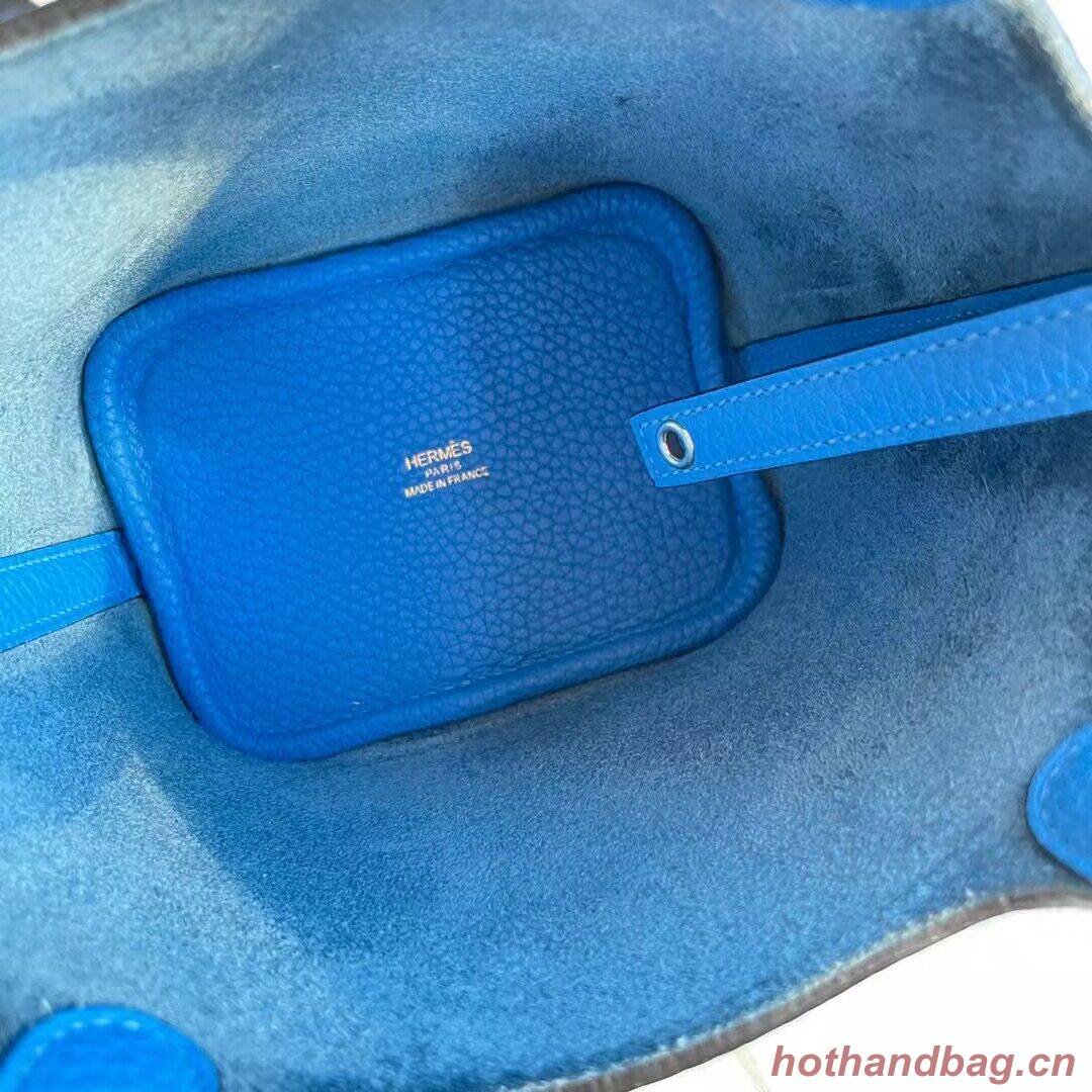 Hermes Mini Picotin 14 Lock Bags Original Togo Leather PL5302 Blue Hermes Mini Picotin 14 Lock Bags Original Togo Leather PL5302 Blue