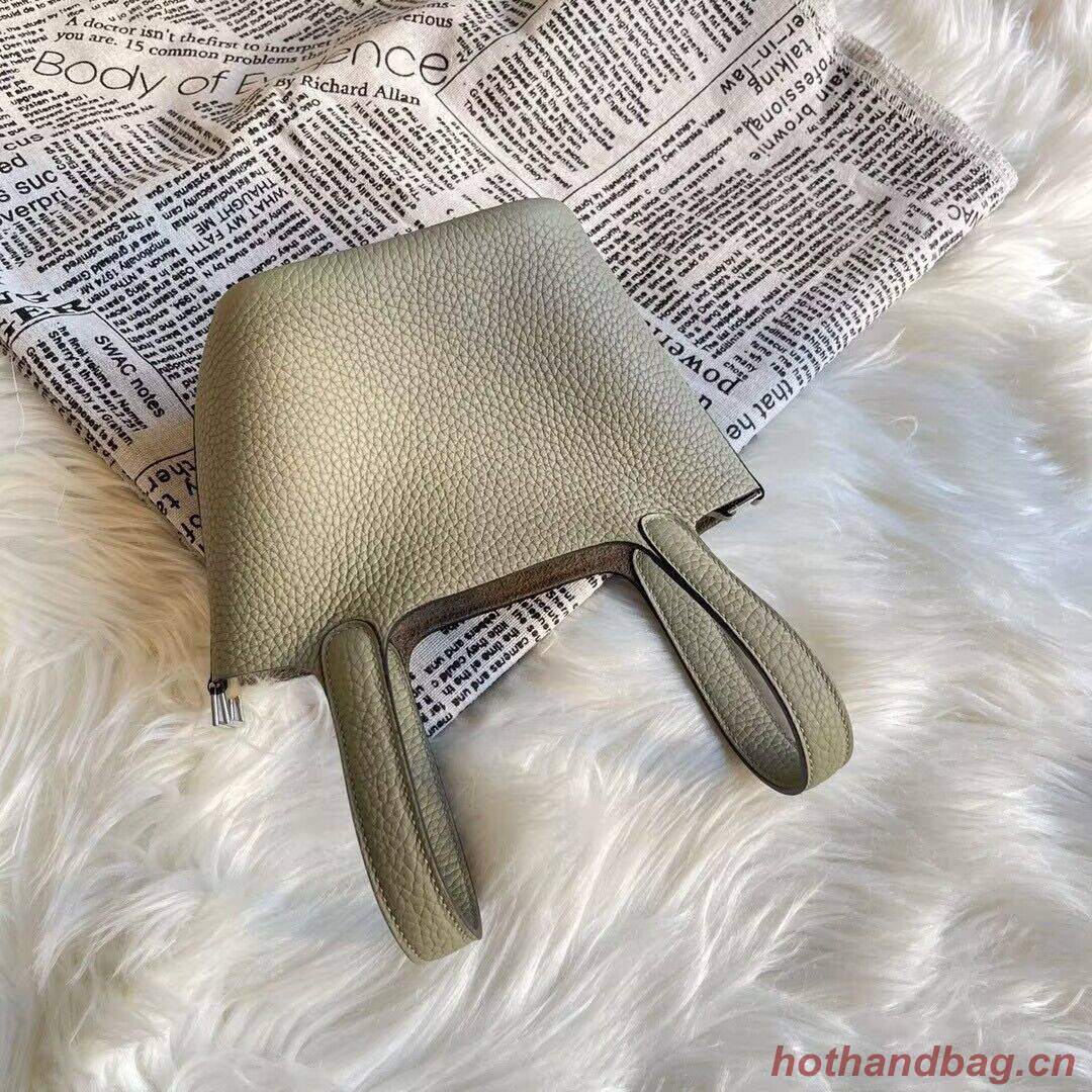 Hermes Mini Picotin 14 Lock Bags Original Togo Leather PL5302 Light Gray Hermes Mini Picotin 14 Lock Bags Original Togo Leather PL5302 Light Gray