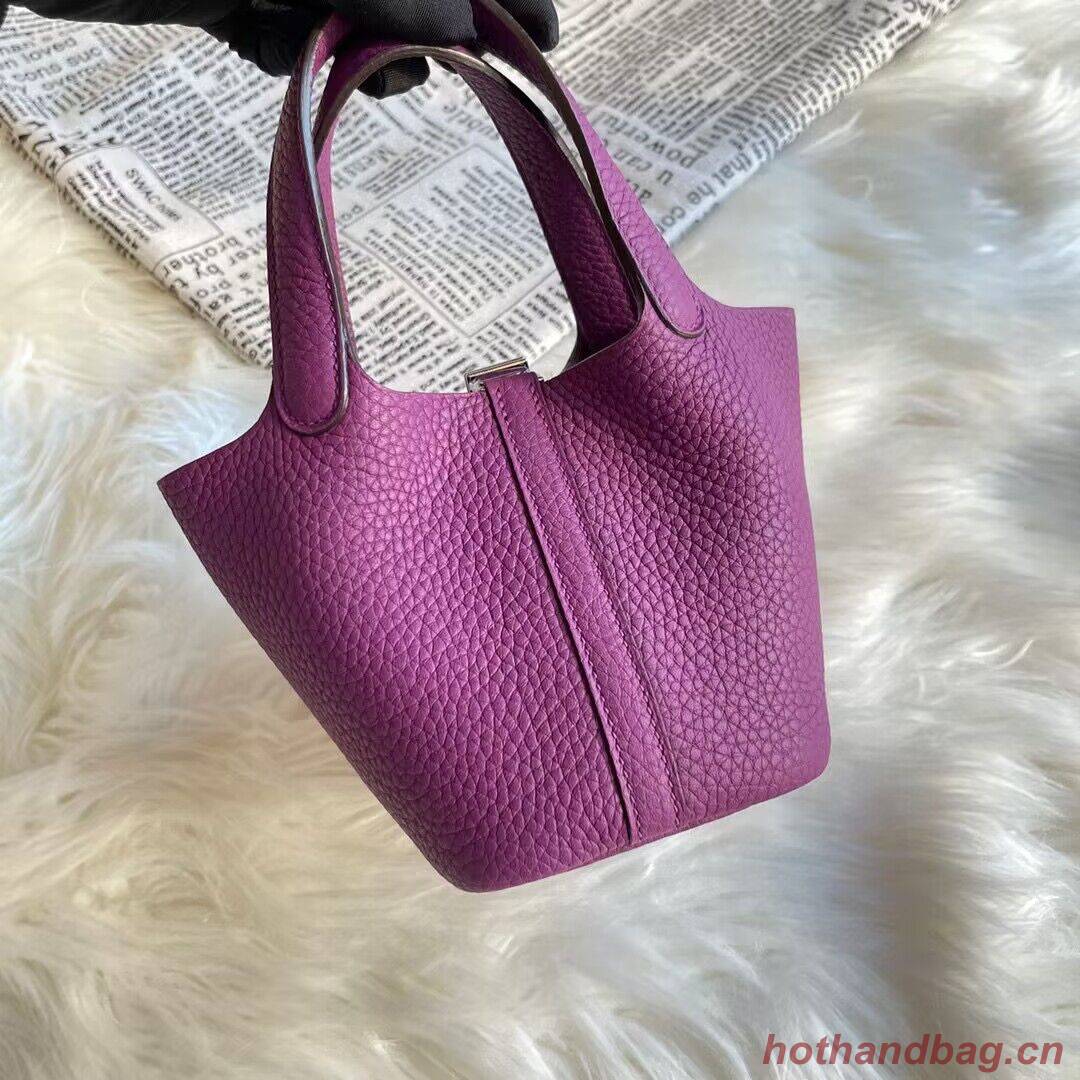 Hermes Mini Picotin 14 Lock Bags Original Togo Leather PL5302 Purple Hermes Mini Picotin 14 Lock Bags Original Togo Leather PL5302 Purple