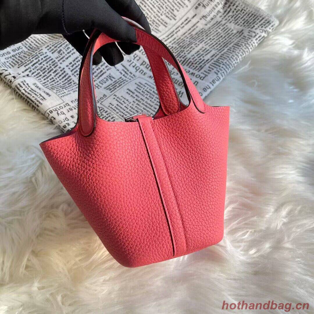 Hermes Mini Picotin 14 Lock Bags Original Togo Leather PL5302 Rose Hermes Mini Picotin 14 Lock Bags Original Togo Leather PL5302 Rose