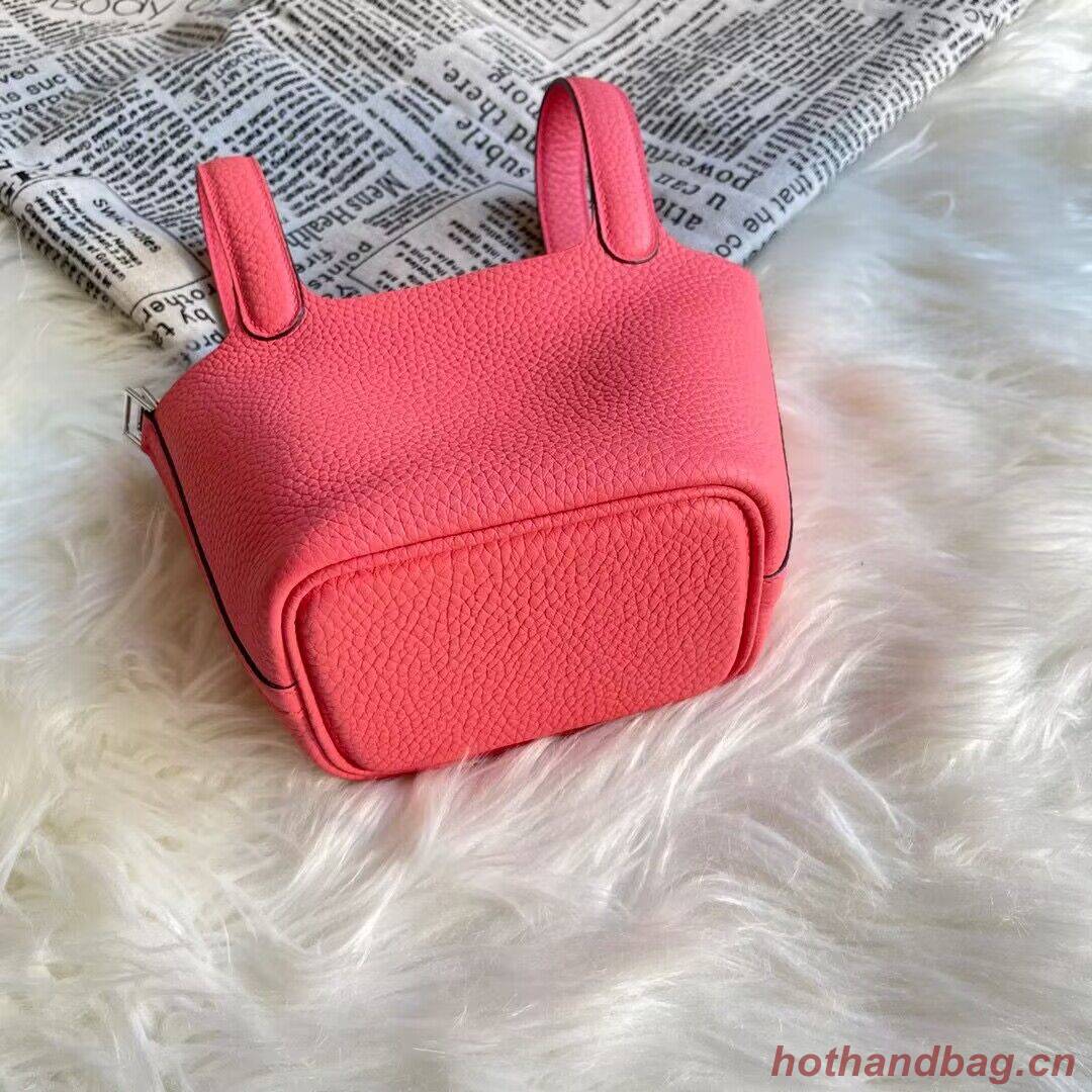 Hermes Mini Picotin 14 Lock Bags Original Togo Leather PL5302 Rose Hermes Mini Picotin 14 Lock Bags Original Togo Leather PL5302 Rose
