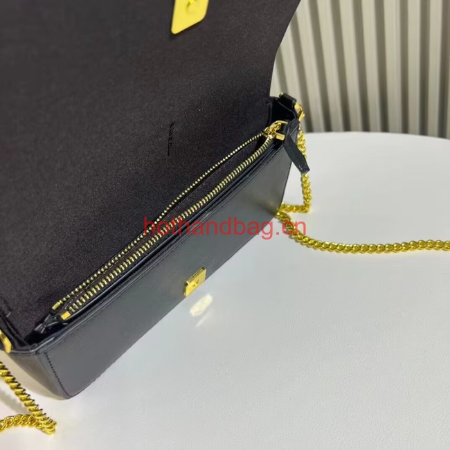 Fendi small smooth leather bag F1225 black Fendi small smooth leather bag F1225 black