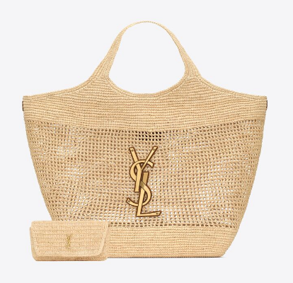 Yves Saint Laurent ICARE IN RAFFIA 698651 Apricot Yves Saint Laurent ICARE IN RAFFIA 698651 Apricot