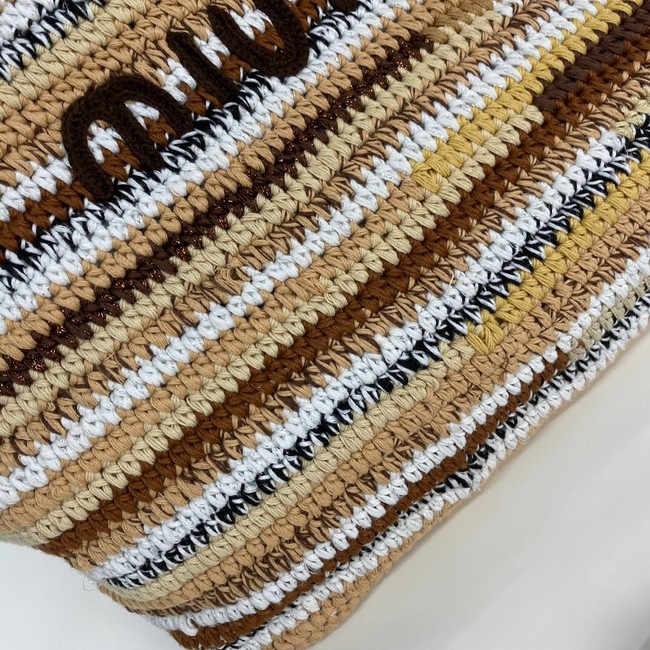 MIUMIU IN RAFFIA Shoulder Bags 5BB159 Apricot