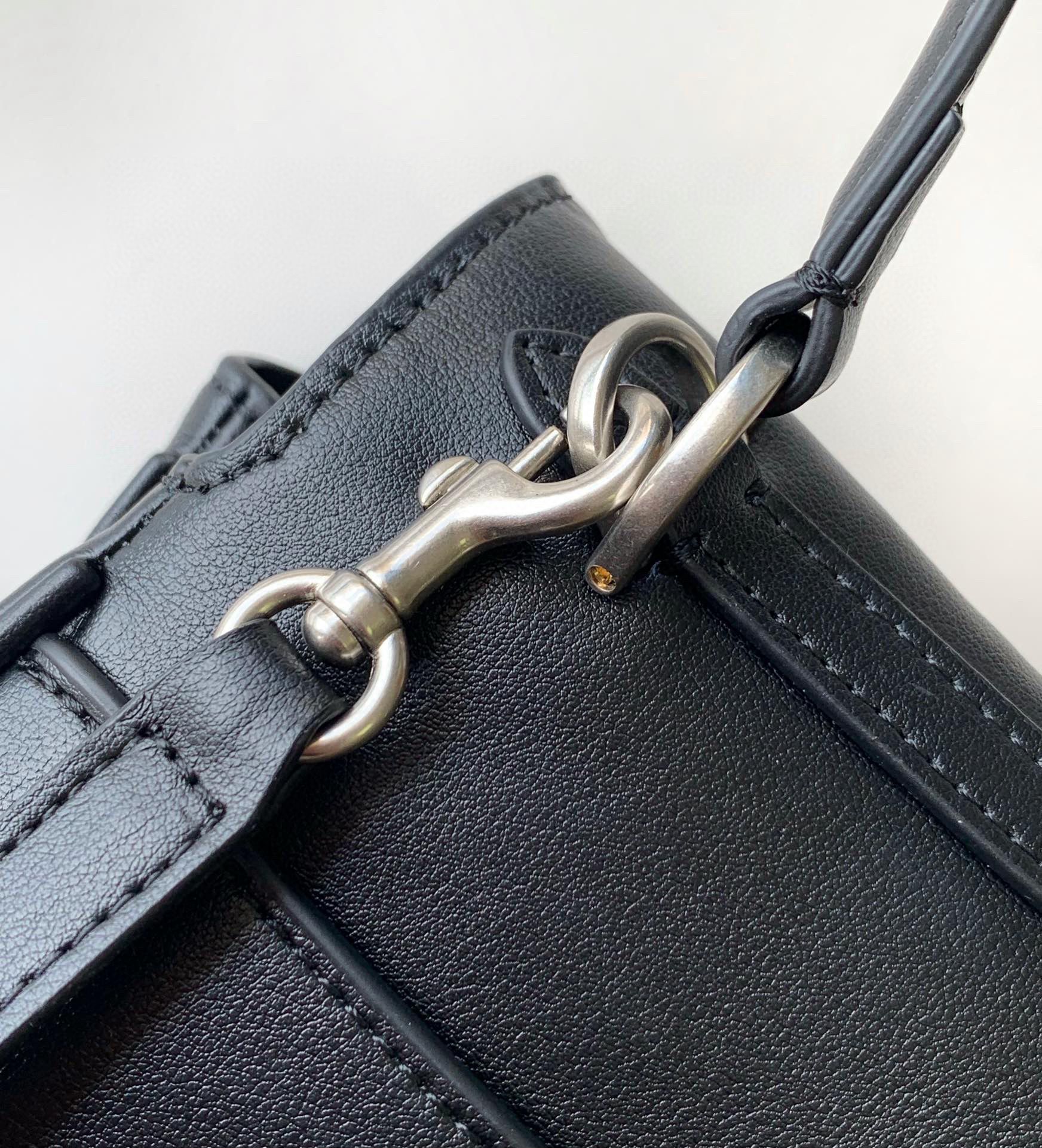 Balenciaga Rodeo Mini Handbag in black smooth calfskin 9027 aged-silver hardware Balenciaga Rodeo Mini Handbag in black smooth calfskin 9027 aged-silver hardware