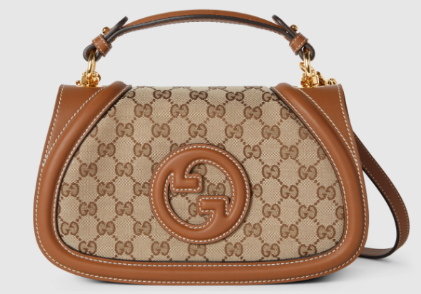 GUCCI BLONDIE SMALL TOP HANDLE BAG GG canvas 815714 Brown GUCCI BLONDIE SMALL TOP HANDLE BAG GG canvas 815714 Brown