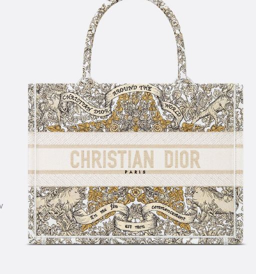 Medium Dior Book Tote atte Embroidery with Gold-Tone M1296ZEZE Medium Dior Book Tote atte Embroidery with Gold-Tone M1296ZEZE