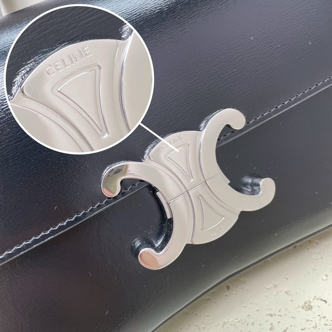 Celine MEDIUM CELINE LOLA BAG IN SHINY CALFSKIN 115533 BLACK