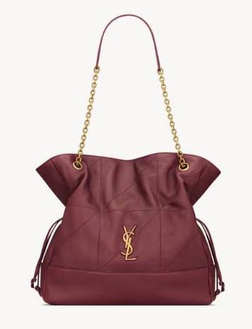 SAINT LAURENT JAMIE SHOPPING IN LAMBSKIN 809824 ROUGE CABERNET