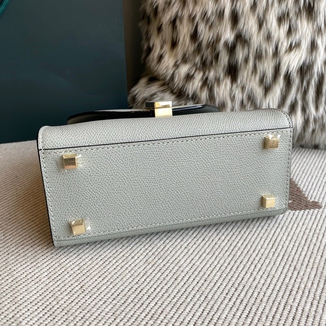 Valextra Iside Top Handle Mini Bag 00359 light gray