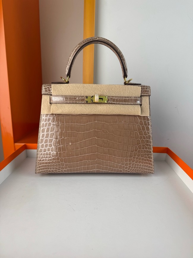 Hermes Kelly Shoulder Bags Nile crocodile leather KL3598-10