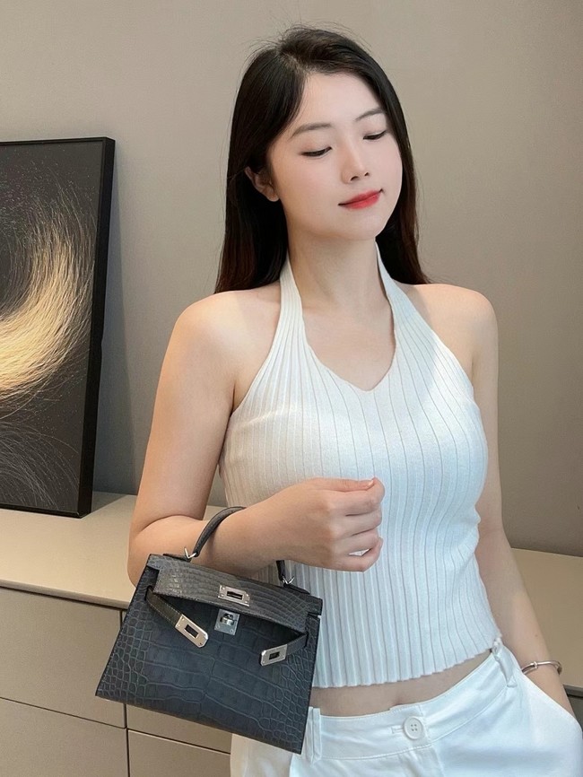 Hermes Kelly Shoulder Bags Nile crocodile leather KL2766-5