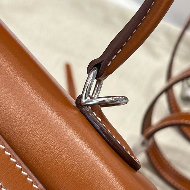 Hermes Kelly  Shoulder Bags Smooth Box Leather KL2899 brown 