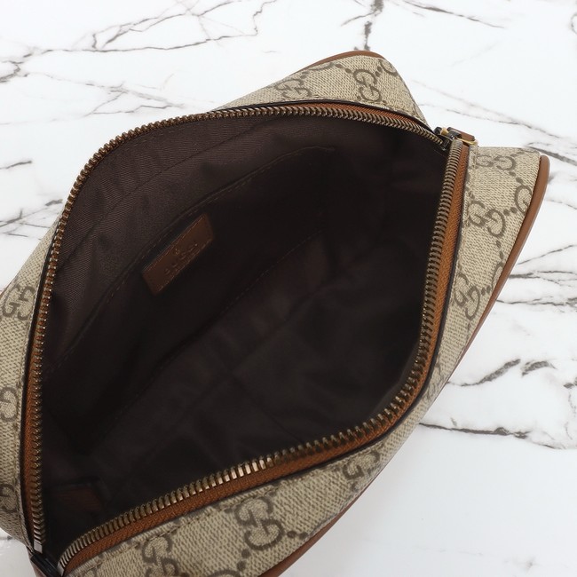 GUCCI Supreme canvas Clutche 821164 brown