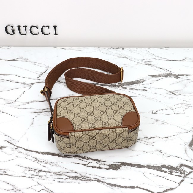 GUCCI GG Emblem mini crossbody bag 821217 brown