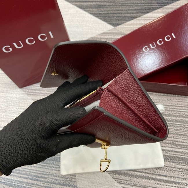 Gucci Softbit continental wallet 828147 Rosso Ancora red