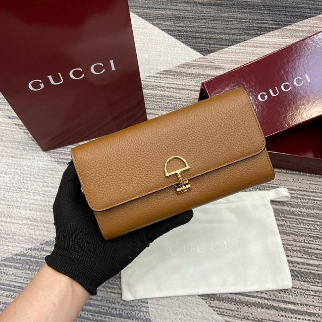 Gucci Softbit continental wallet 828147 brown