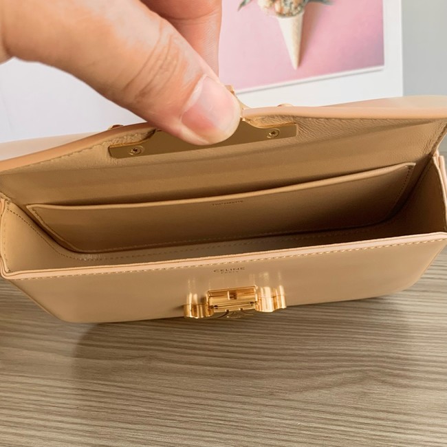 Celine CHAIN SHOULDER BAG TRIOMPHE IN SHINY CALFSKIN 197992 NATURAL