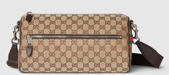 Gucci GG canvas small cylinder bag 834455 brown