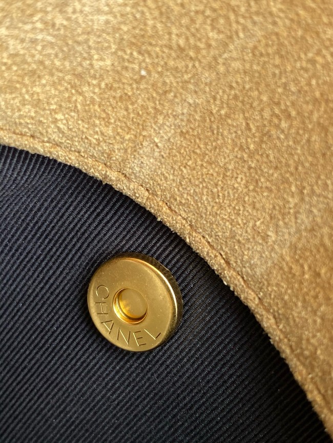 Chanel MINI TOTE BAG Suede Calfskin AS4742 black&brown