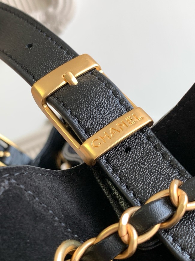 CHANEL Shopping Bag AS5434 black&black