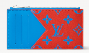 Louis Vuitton Coin Card Holder M14762 Blue&Red