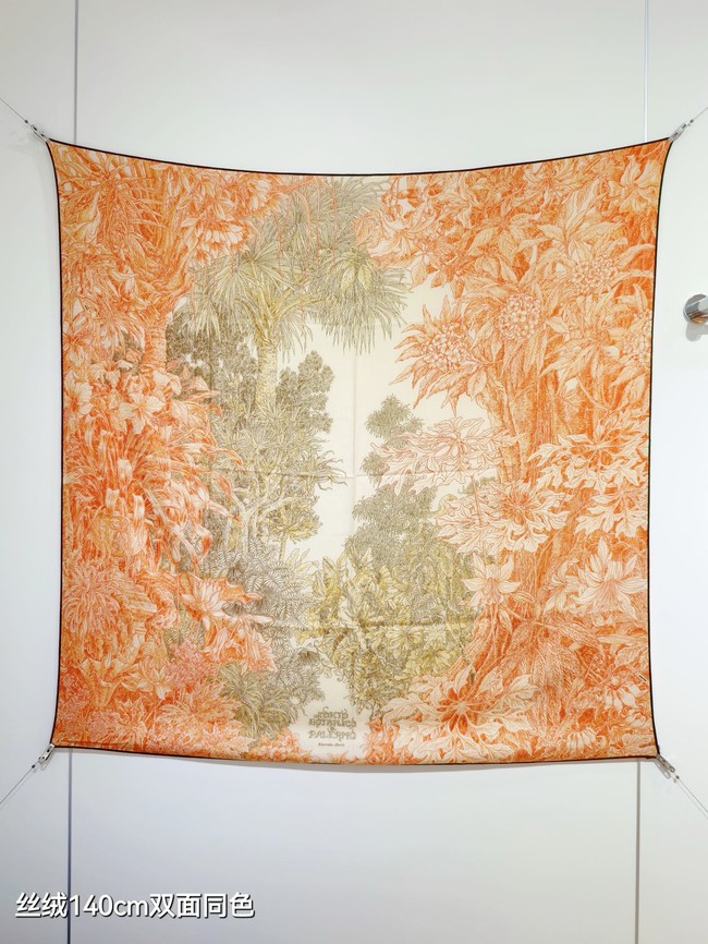 Hermes Shawl Cashmere and Silk Jacquard KY084