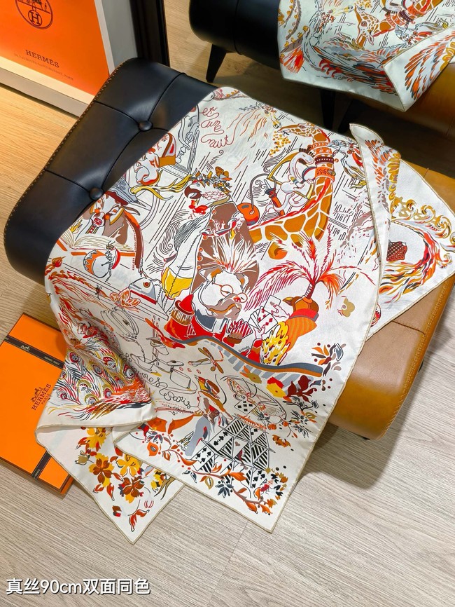 Hermes Shawl Cashmere and Silk Jacquard KY093