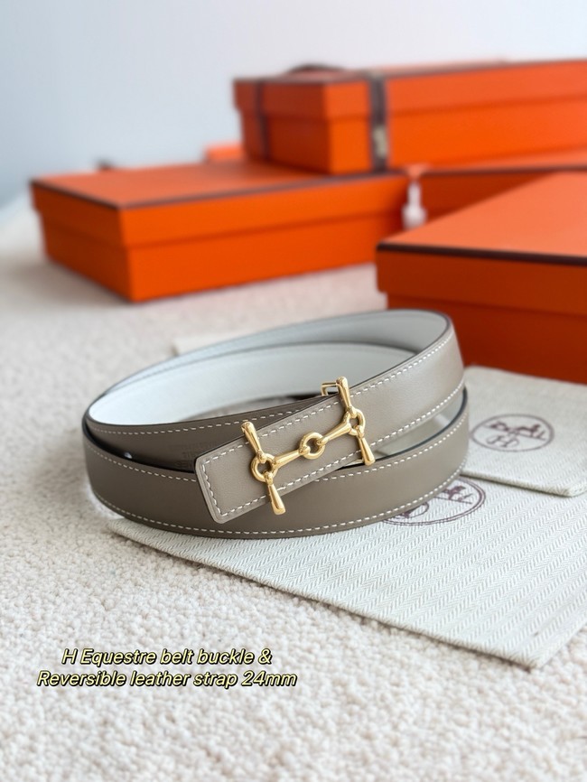 Hermes Swift calfskin double-sided leather belt 66031