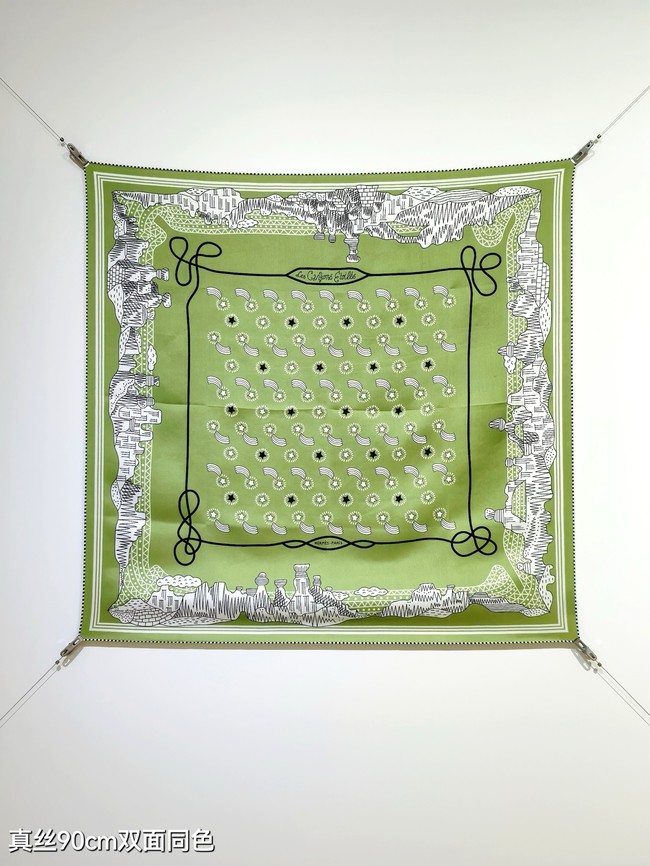 Hermes 90 Square Scarf Silk Twill KY168