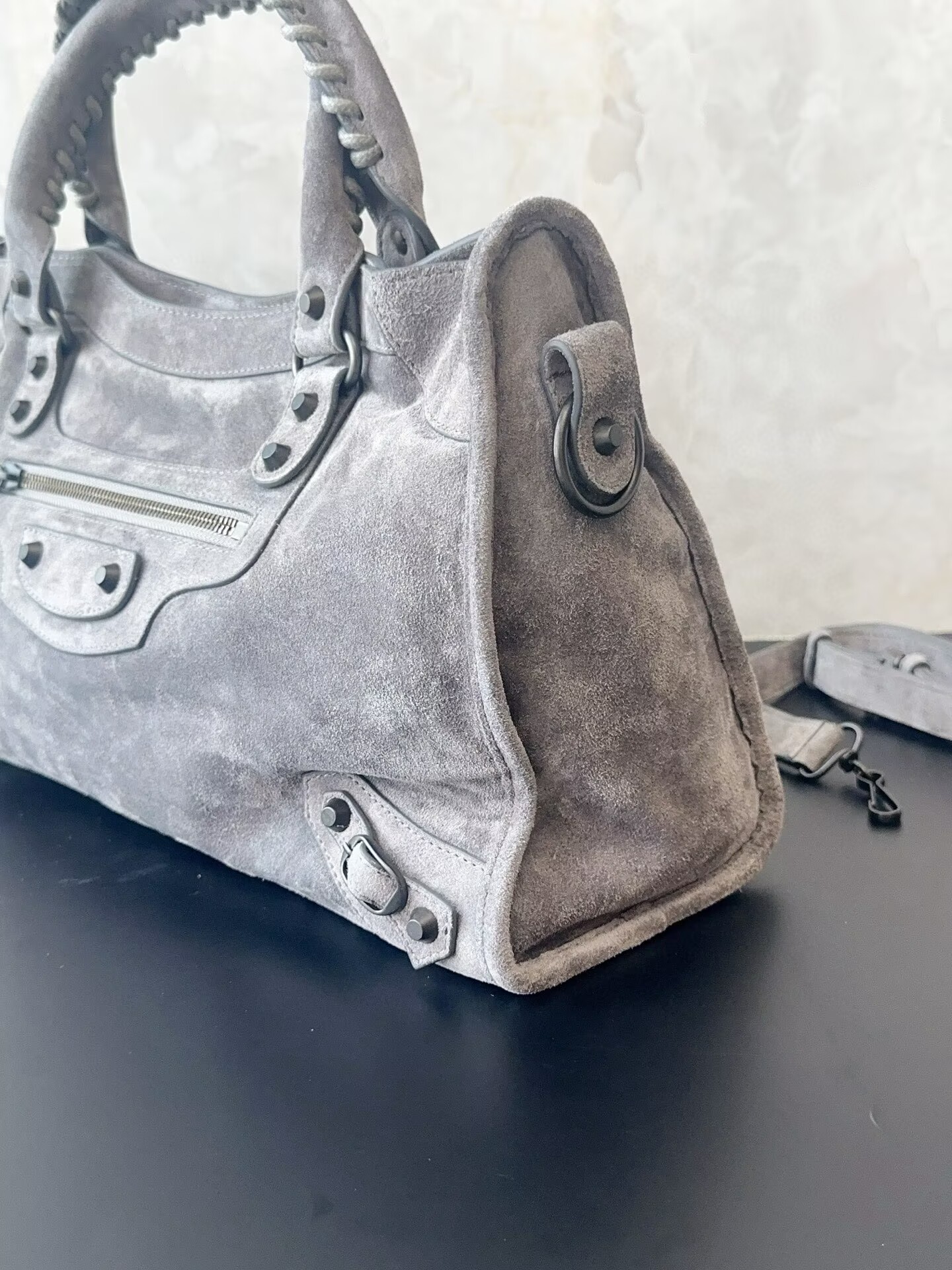 Balenciaga Le City Top Handle Bag B530 Gray