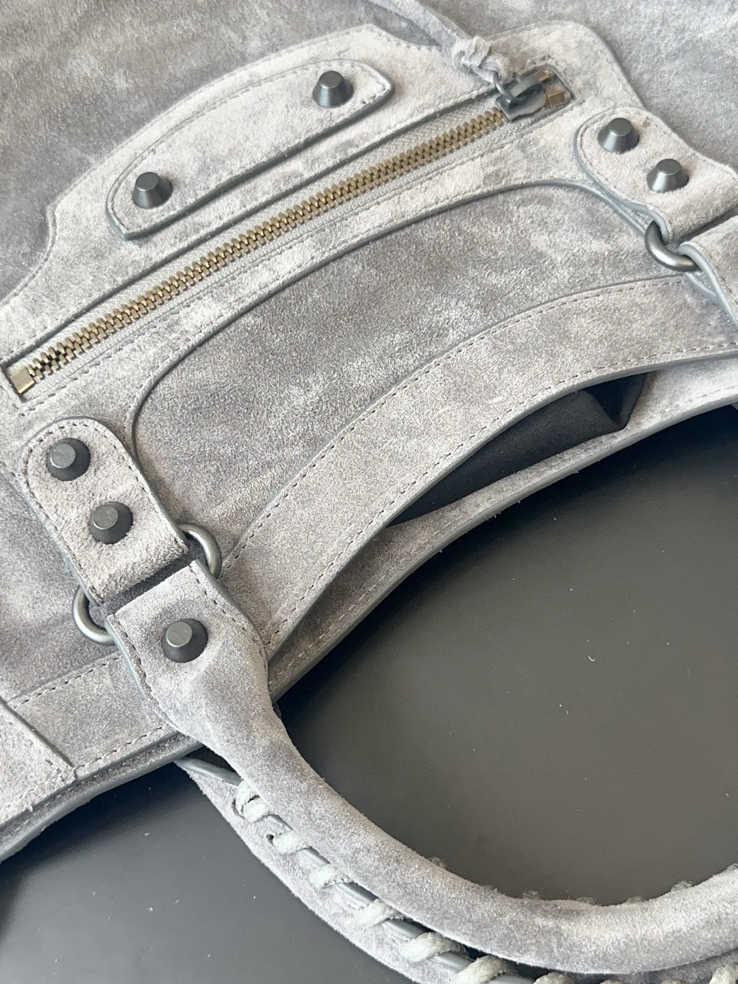 Balenciaga Le City Top Handle Bag B530 Gray