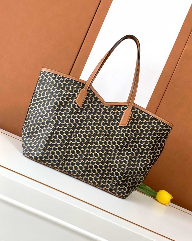 Goyard Calfskin Leather Tote Bag GM 3365 black&brown