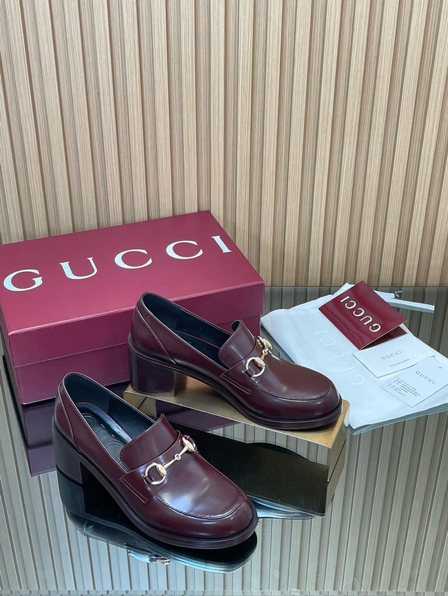 Gucci Womens heeled loafer with Horsebit 45109-4