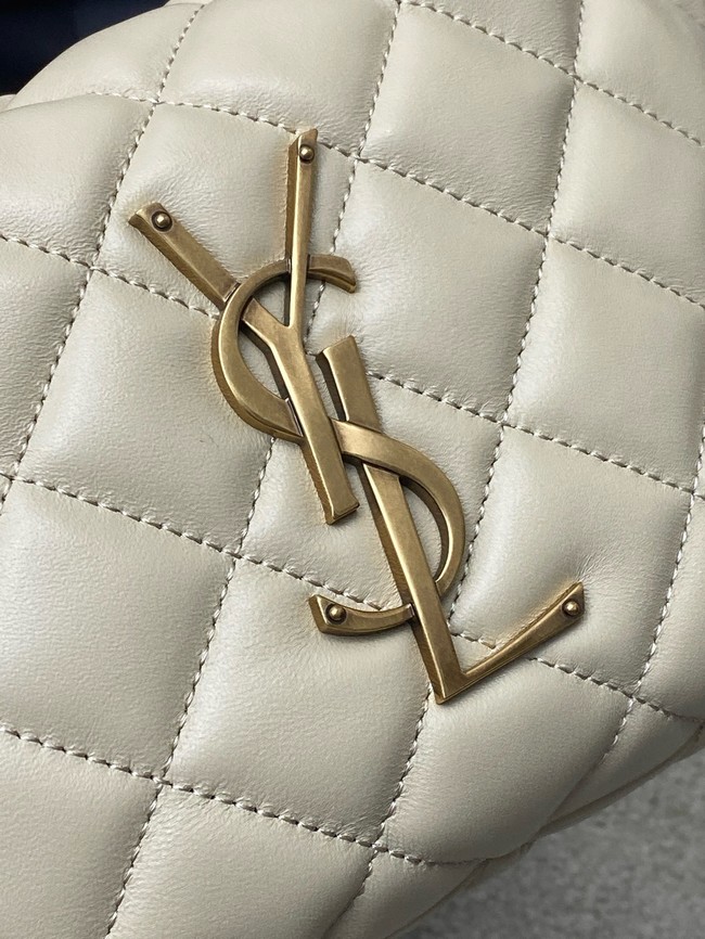 Saint Laurent ICARINO in quilted nappa 851689 BLANC VINTAGE