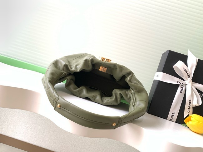 CHANEL Hobo Handbag AS5976 green