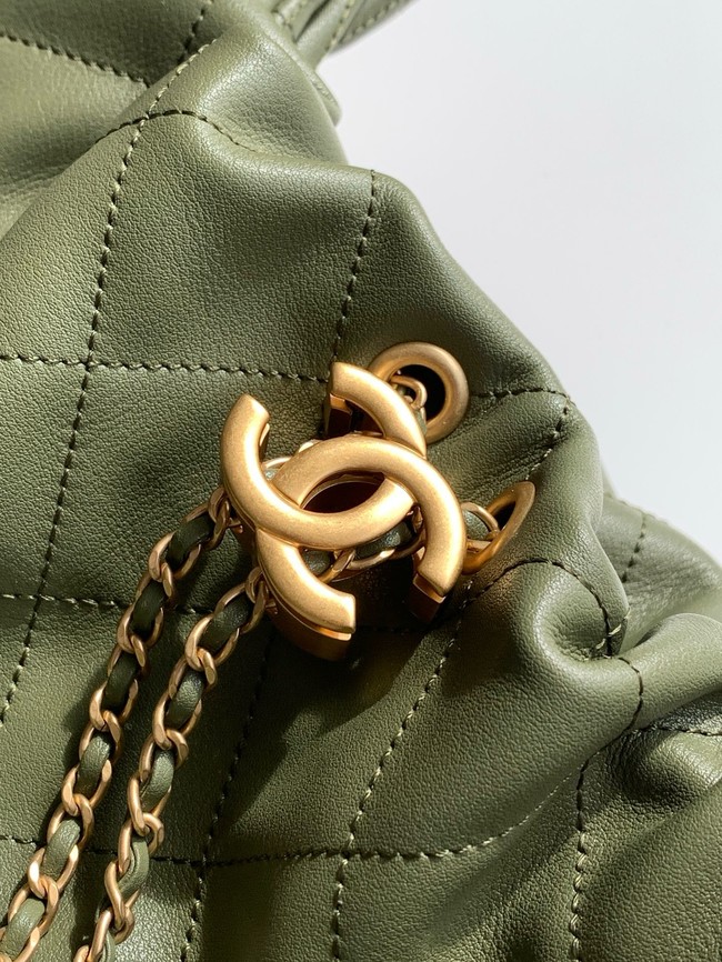 CHANEL Hobo Handbag AS5976 green
