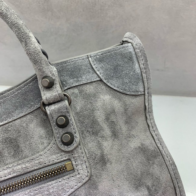 Balenciaga Le City small suede tote bag 230582 grey